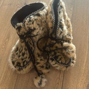 Cheetah slippers